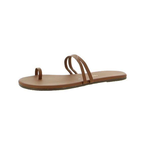 TKEES Leah Leather Sandal, 8, Brown
