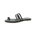 thumbnail image 1 of TKEES Leah Leather Sandal, 6, Black, 1 of 3