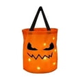 thumbnail image 1 of Tkrady 1 Piece LED Light Halloween Trick or Treat Bags Pumpkin Bucket Light up Halloween Bags with Pumpkin Smile Face Light up Candy Bags Multipurpose Reusable Goody Bucket for Kids(Orange-C), 1 of 6