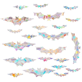 Tkrady 1 Set Bat Window Decals for Birds Stikes,Suncatcher Sticker for Windows,Window Clings for Glass Windows,12pcs (Bat)