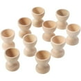 thumbnail image 1 of Tkrady 12PCS Wooden Egg Cup Holders Stands DIY Blank Unfinished Wooden Egg Stands Holders 1.1" x 1.3",Pack of 12 Egg Cups, 1 of 2