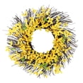 thumbnail image 1 of Tkrady 15.75inch Artificial Forsythia Flower Wreath Spring Summer Fall Wreath Silk Leaves Wreath for Front Door Wreath Porch Farmhouse Patio Garden Home Decor (Yellow), 1 of 8