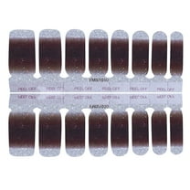 Tkrady 16 Pieces Nail Stickers Glitter Gradient Color Shine Full Wraps Polish Stickers Decal Strips Self-Ashesive Nail Art Sets for Women Girls-J