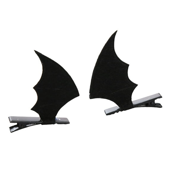 Tkrady 1Pair Halloween Cartoon Bat Ears Bat Wings Hair Clips Hairpin Hair Accessories Bat for Kids Adults Women