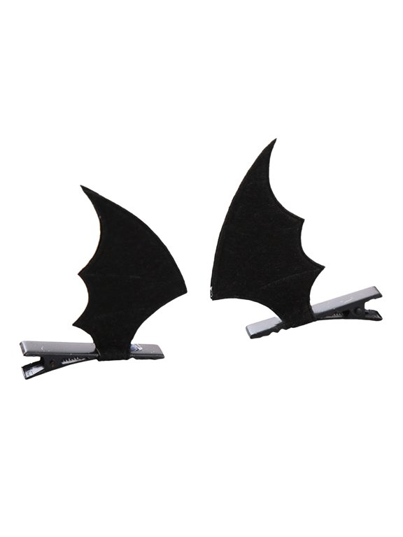 1Pair Halloween Cartoon Bat Ears Bat Wings Hair Clips Hairpin Hair Accessories Bat for Kids Adults Women