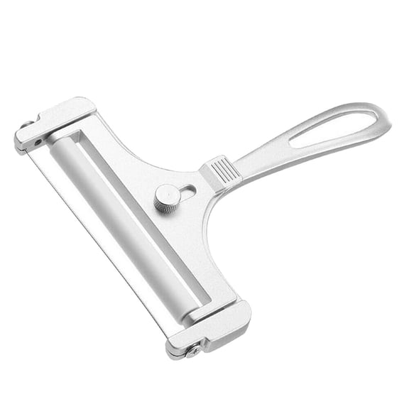Tkrady 1pcs Adjustable Wire Cheese Slicer Stainless Steel Thickness Cheese Slicer Cutter replacement Kitchen Cooking Tool for Soft, Semi-hard, Hard Cheeses (Silver)