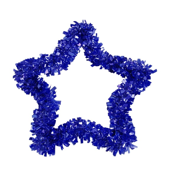 Tkrady 1pcs Glitter Twist Tinsel Garland Decor Metallic Star for Thanksgiving Day Fall Christmas Tree Hanging Garland Birthday Indoor Outdoor(Blue)