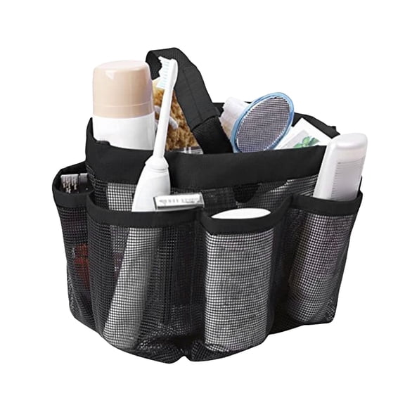 Tkrady 1pcs Mesh Shower Caddy Portable for College Dorm Room Essentials with 8 Pockets, Hanging Shower Caddy Dorm Basket, Quick Dry Shower Bag for Bathroom