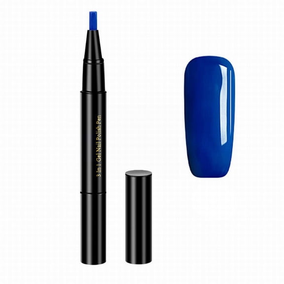 Tkrady 20 Colors Nail Polish Pen 2ml, 3 in 1 One Step Nail Gel Pen Brush Pen No Need Base Top Coat, For Nail Art DIY Drawing Polish Marker Pen Nail Decoration