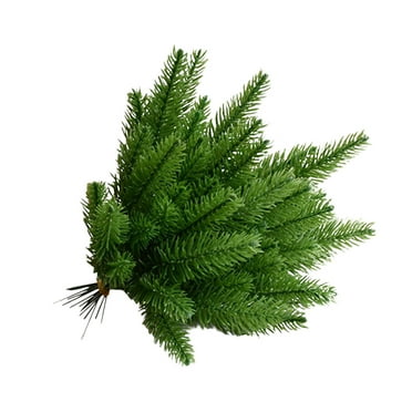 Tkrady 25Pcs Artificial Greenery Needle Garland Picks Christmas Holiday Home Decor Green