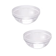 Tkrady 2Pcs Acrylic Bowl, Transparent Round Vegetable Whisk Cooking Bowl Tea Basin Hand Wash Bowl Multi-function Kitchen Craft