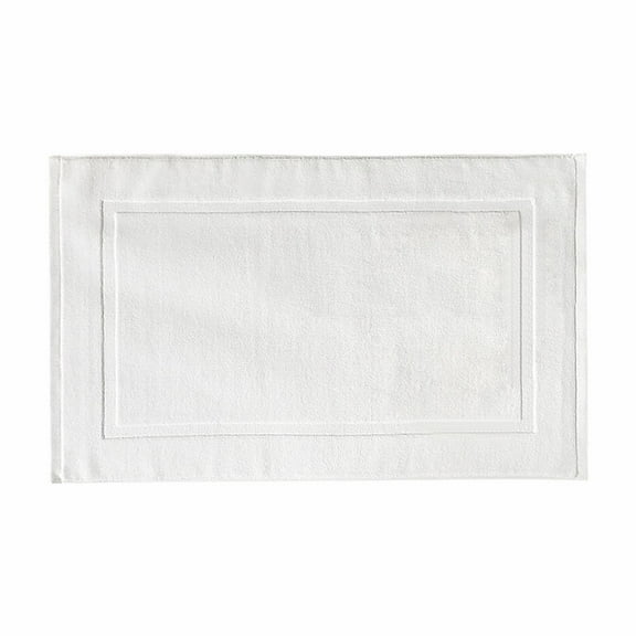 Tkrady 2Pcs Floor Towel, 32 Thread Cotton Jacquard Thickened Floor Towel SPA Bathroom Foot Stomping Floor Mat White