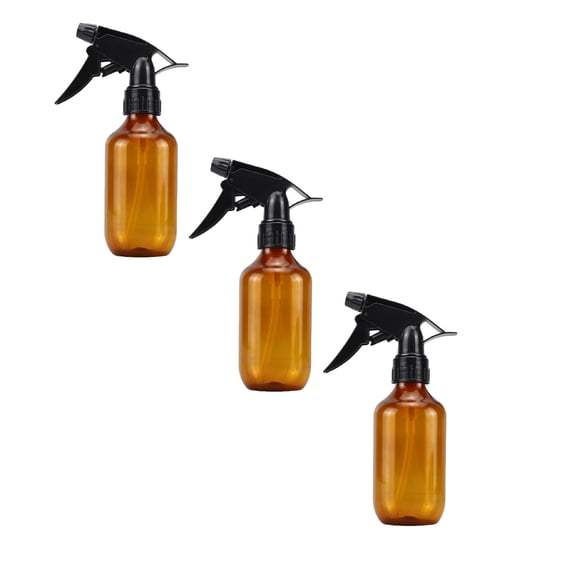 Tkrady 3 Pack Empty Amber Spray Bottles, 12 Ounce Refillable Container for , Cleaning Products, or Aromatherapy, Trigger Sprayer with Mist and Stream Settings