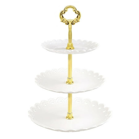 Tkrady 3 Tier Cupcake Stand Large Round Dessert Stand Tower Event Serving Stand for Cupcake Dessert Tea Party Wedding