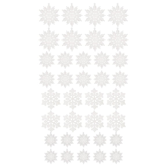 Tkrady 36pcs Snowflakes-Christmas Tree Decorations, Snowflake Ornaments for Tree, Glitter White Snow Flakes Ornaments, Christmas Indoor Winter Wonderland Decor