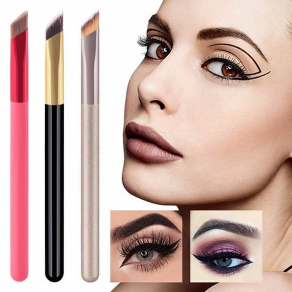 Tkrady 3Pcs Hairline Brush Eyebrow Brush Concealer Makeup Brush Angled Eyebrow For Woman