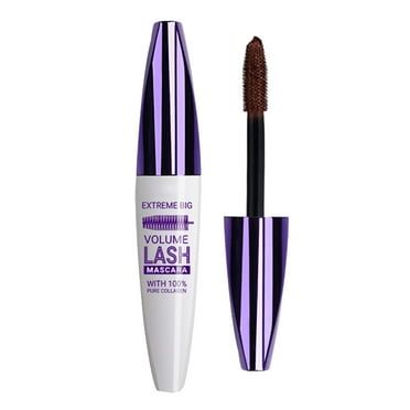 Tkrady 4D Silk Fiber Lash Mascara, Lengthening and Thick, Long Lasting, Waterproof & Smudge-Proof, Hypoallergenic Formula Brown