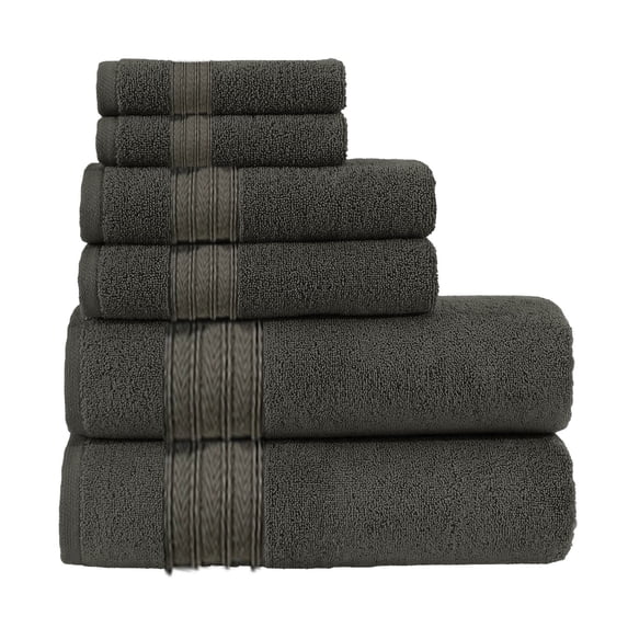 Tkrady 6PC Cotton Gift Bath Towel Set, Soft Long Staple Cotton Hotel Bathroom Outdoor Pool Multi Functional Home Textiles