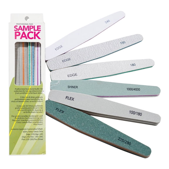 Tkrady 6Pcs Nail Files Emery Boards, Reusable Rough Manicure Pedicure Tools