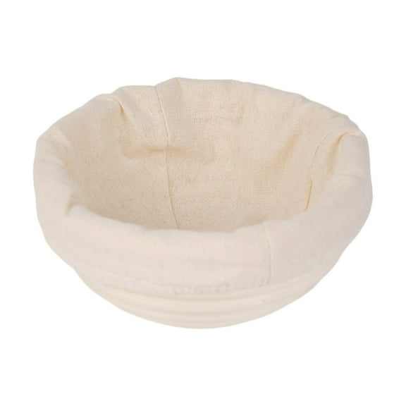 Tkrady 7.09'' Round Bread Banneton Proofing Basket with Linen Liner for Sourdough Proofing, Handmade Rattan Bowl for Making Beautiful Bread