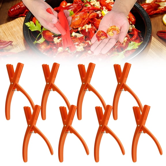 Tkrady 8Pcs Crawfish Peeler Crayfish Shelling Tool Crawfish Shucker Easy Removal Of Crayfish Lightweight Kitchen Supplies Efficient Crayfish Shelling Tool For Family Restaurants(Orange)