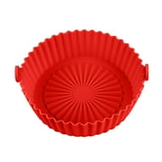 Tkrady Air Fryer Silicone Tray, Non Stick Cake Molds Silicone Food Level Baking Pan Multifunctional Silicone Grill Mat Kitchen Craft