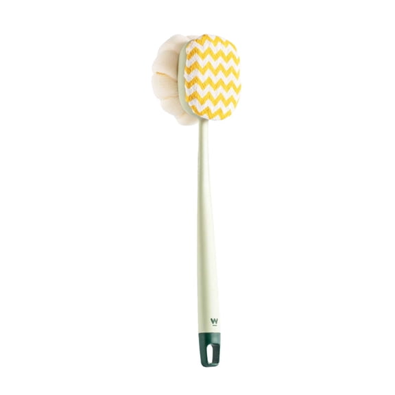 Tkrady Anti-Slip Long Handle Back Scrubber, Shower Body Brush With Soft Mesh Sponge For Women Men Skin Exfoliating Bath Massage 1Pcs