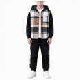 thumbnail image 1 of Tkrady Baby Boy Winter Clothes 3T 4T 5T 6T 7T 2 Piece Plaid Hoodie and Pants Outfit Kids Boys Fall Winter Sweatsuit Set Baby's Clothing Set, 1 of 4