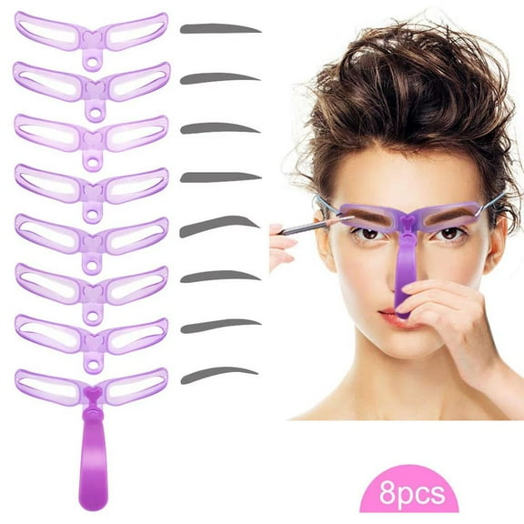 Tkrady Beauty Tools Eyebrow Stencil 8 Styles Makeup Tool Kit Shaping Templat