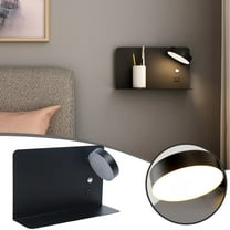 Tkrady Black Bedside Wall Sconces with USB Port, Dimmable Wall Light in Cord Bedroom USB Port Reading Light Wall Lamp, Wall Lamp