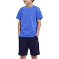 thumbnail image 1 of Tkrady Boys Clothes Summer New Crewneck Casual Solid Color Skin Friendly Short Sleeve T Shirt Tops Shorts 2 Piece Set, Sizes 1-9 Years, 1 of 5