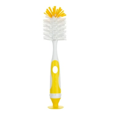 Tkrady Children Pacifier Brush, Milk Bottle Water Cup Cleaning Brush, Can Stand Milk Bottle Brush Function Two In One Cleaning Brush