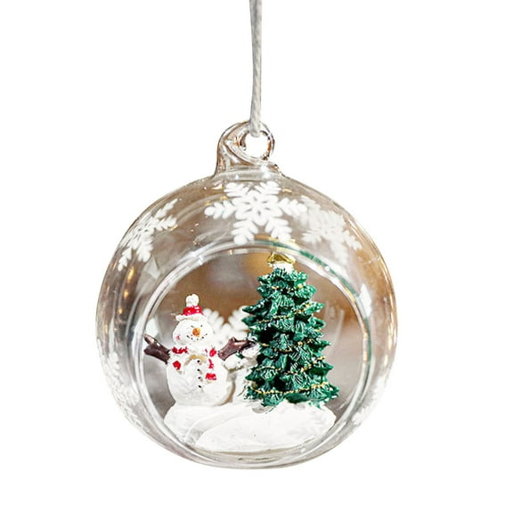 Tkrady Christmas Balls Ornaments,Christmas Ornaments Glass Ornaments Clear Christmas Ornaments Crafts Clear Fillable Christmas Tree Decoration DIY Wedding Party And Home Decoration 3D