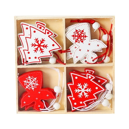 Tkrady Christmas Ornaments-2022 Painted Wooden Combination Set Angel Christmas Tree Decoration Small Pendant