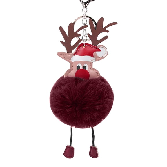 Tkrady Christmas Ornaments-Car Keychain Plush Cartoon Pendant Christmas DIY Keychain Plush Bag Personalized Decoration Hangs