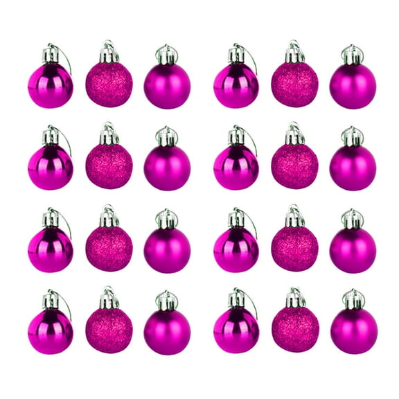 Tkrady Christmas Ornaments-Christmas Tree Pendant Christmas Decoration Ball Christmas Display Ball Pendant 3cm 24PCS