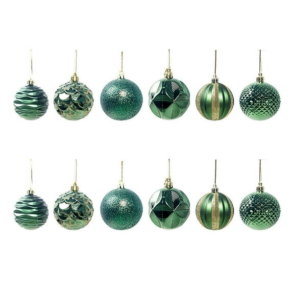 Tkrady Christmas Ornaments-Christmas Tree Pendant Christmas Decoration Ball Christmas Display Ball Pendant 6cm 12PCS