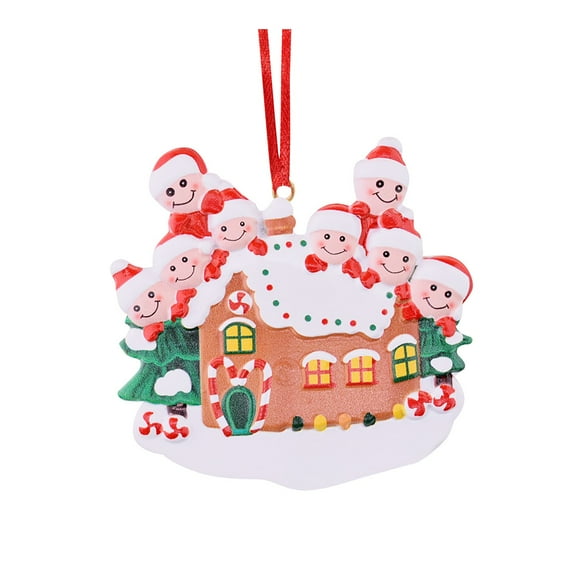 Tkrady Christmas Ornaments-Christmas Tree Pendant Ornament Happy Family Christmas Tree Pendant Ornament Home Decor Christmas Tree DIY Name Ornament Resin Personalized Christmas Ornament
