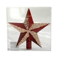 thumbnail image 1 of Tkrady Christmas Ornaments Set, Shatterproof Baubles Christmas Flowers, Ribbon and Tree Topper with Hanging Strings, Red and Gold-B 1PCS, 1 of 1