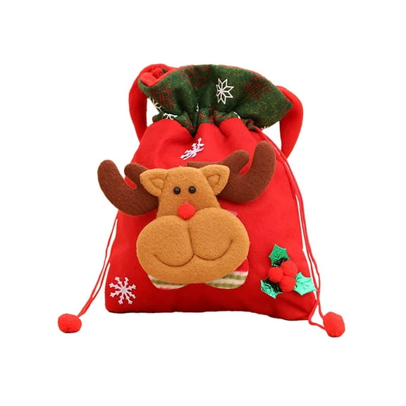 Tkrady Christmas Party Supplies, Christmas Dolls Bags Candy Bags Festive Drawstring Bags Gifts Santa Bulk Children's Filler Container Bags