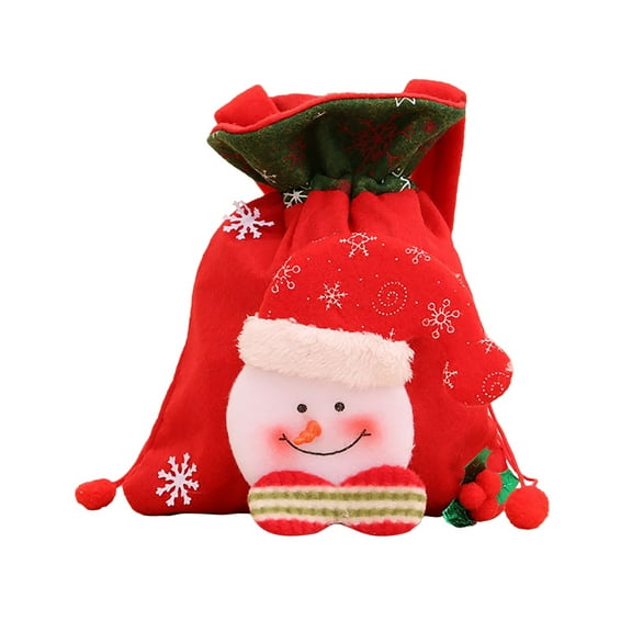 Tkrady Christmas Party Supplies, Christmas Dolls Bags Candy Bags Festive Drawstring Bags Gifts Santa Bulk Children's Filler Container Bags