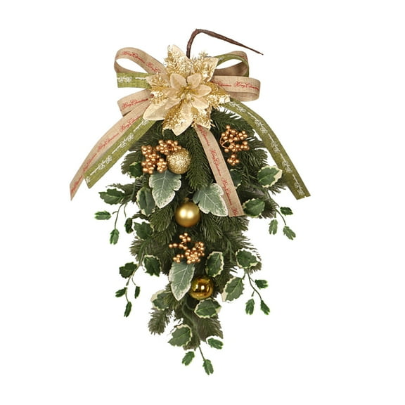 Tkrady Christmas Wreath,Christmas Upside Down Tree Home Christmas Living Room Decoration Pendant Christmas Tree Scene Arrangement