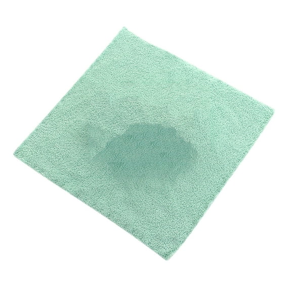 Tkrady Coral Velvet Towel 30*30 Square Towel Handkerchief Soft Absorbent Children's Towel Wash Face Small Towel-green