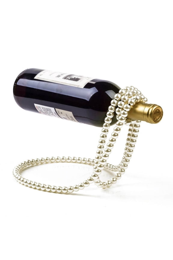 Creative Pearl Necklace Rack Magic Metal Resin Hanging Suspension Bottle Holder Rack Home Desktop Decoration (Color : White)