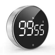 Tkrady Digital Kitchen Timers, Visual timers Large LED Display Countdown Countup Timer for Classroom Cooking Fitness Baking Studying Teaching, Easy for Kids and Seniors Silver