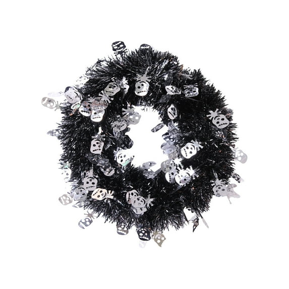 Tkrady Door Wreath Autumn Wreath Fall, 10.24 inch Fall Wreaths Small Wreaths Welcome Sign Decoration Outdoor Pumpkins Porch Wall Black Farmhouse-White