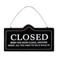thumbnail image 1 of Tkrady Double-Sided Open Sign Vintage American Style - Wooden Vintage Wood Open and Closed Signs for Business, Decorative Open Closed Sign for Door and Window, 8.26 х 7.87 Inches-black, 1 of 4