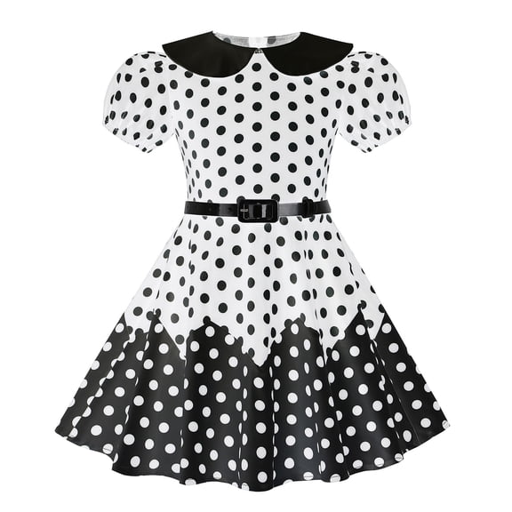 Tkrady Dress for Girls Spring Summer New Breathable Cotton Formal Party Dresses, Sizes 3-10 Years