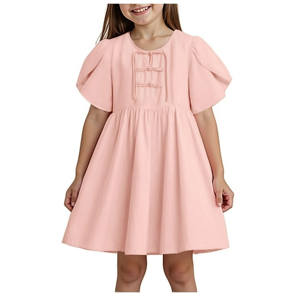 Tkrady Dress for Girls Spring Summer New Comfortable Breathable Dress Fashion Princess Dresses, Sizes 4-13 Years
