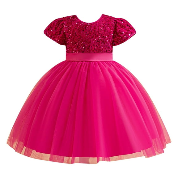 Tkrady Dress for Girls Spring Summer New Sparkly Adorable Tutu Dress Fashion Princess Formal Dresses, Sizes 2-8 Years